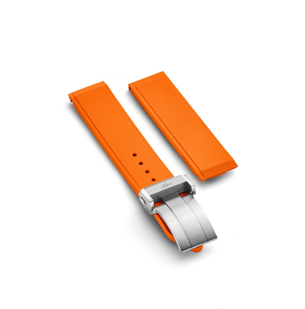 Rubber strap with folding buckle, Orange - DOXA Watches US