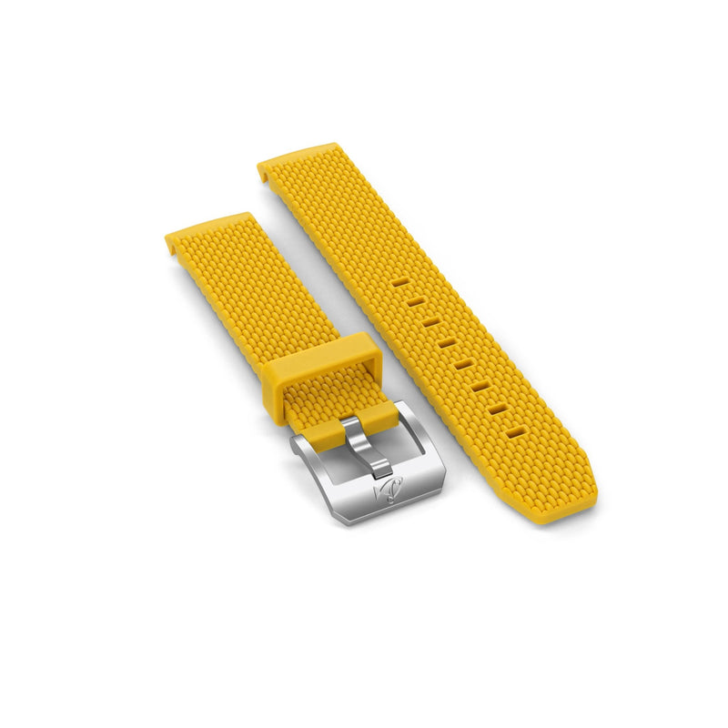 Rubber strap with buckle, Yellow - DOXA Watches US